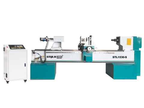 工業(yè)數(shù)控木工車床，用于加工桌腿和樓梯欄桿